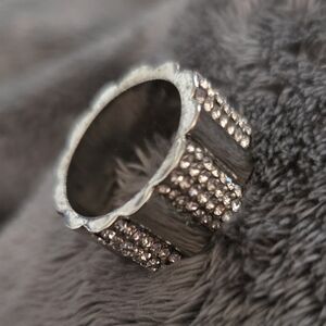 Silver Rhinestone Ring Size 7